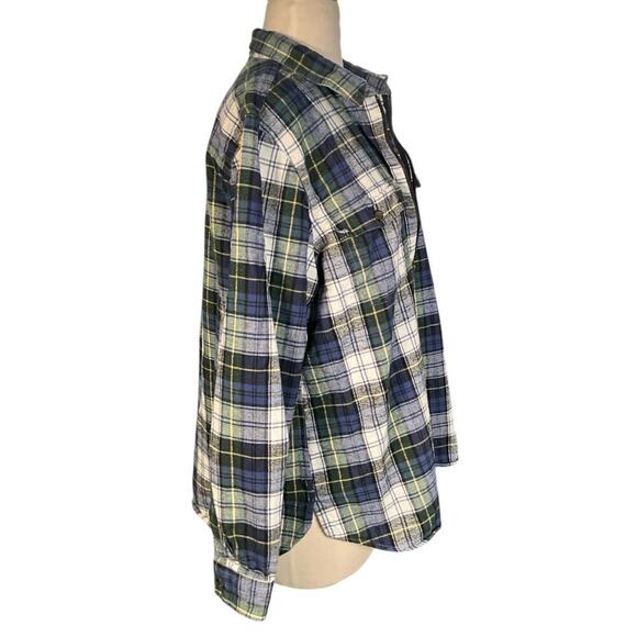 L.L. Bean Men's Multicolor XL 100% Cotton Henley Sweater 3/4 Zip 2 front Pockets - Picture 7 of 13